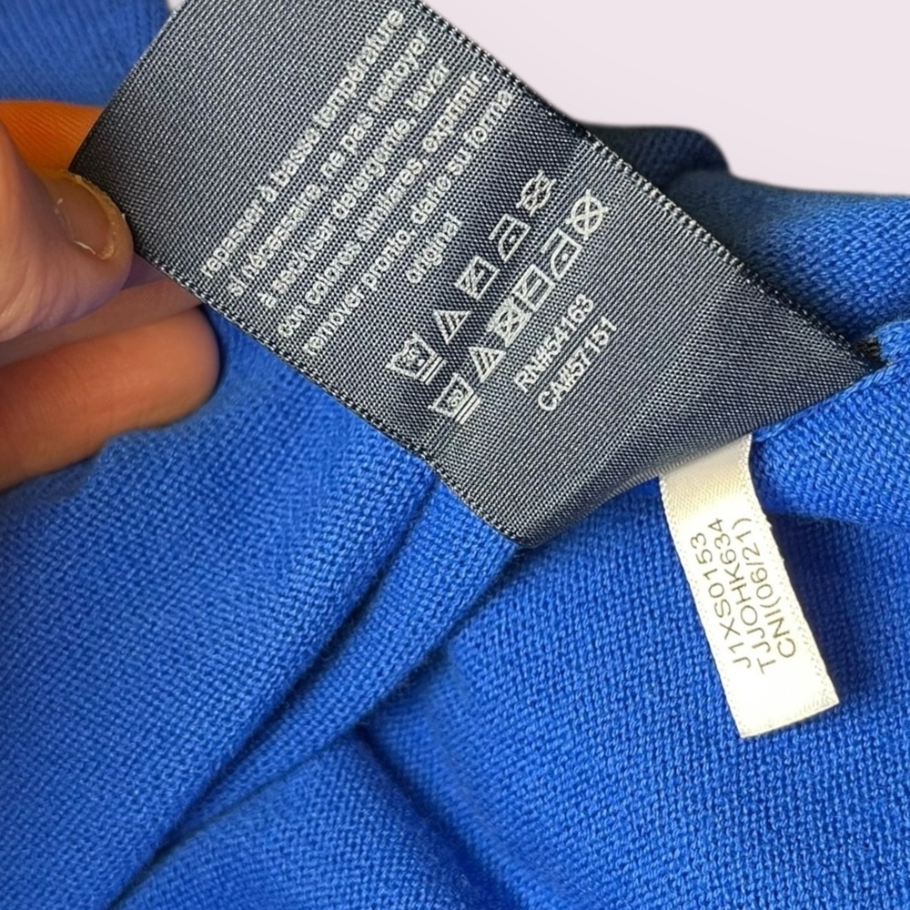 Tommy Hilfiger NWT Preppy V Neck Bold Colorblock 100% Cotton Knit Sweater size M - Picture 6 of 7